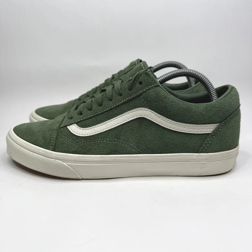 Vans Old Skool Sneakers Mens 9.5 Dried Kelp Green Suede Low Top Skate Shoes